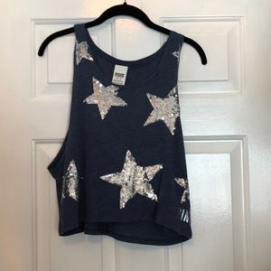 Pink XS Star Muscle Tee